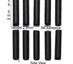 Silicone Rubber Feet Set 18.5mm(L) x 4mm(W) x 2.9mm(H) 10pcs Self Adhesive [RB225]