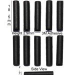 Silicone Rubber Feet Set 18.5mm(L) x 4mm(W) x 2.9mm(H) 10pcs Self Adhesive [RB225]