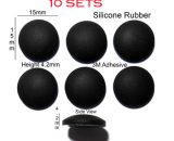 10 Sets of Silicone Rubber Feet 15mm(L) x 15mm(W) x 4.2mm(H) 6pcs Self Adhesive [RB227x10]