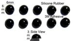 Silicone Rubber Feet  6mm(L) x 6mm(W) x 3mm(H) 10pcs Self Adhesive [RB231]