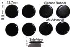 Silicone Rubber Feet  12.7mm(L) x12.7mm(W) x 1.5mm(H) 8pcs Self Adhesive [RB238]