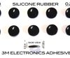 Silicone Rubber Feet 7mm(L) x 7mm(W) x 1.5mm(H) 10pcs Self Adhesive [RB242]