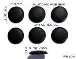 4000 pieces of Silicone Rubber Feet 14.6mm(L) x 14.6mm(W) x 3mm(H) Self Adhesive [RB246]
