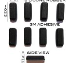 Silicone Rubber Pads 10mm(L) x 4mm(W) x 2.5mm(H) 8pcs Self Adhesive [RB250]