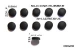 Silicone Rubber Pads 5.5mm(L) x 5.5mm(W) x 1.95mm(H) 10pcs Self Adhesive [RB251]