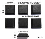 Silicone Rubber Pads 11mm(L) x 11mm(W) x 3.5mm(H) 6pcs Self Adhesive [RB252]