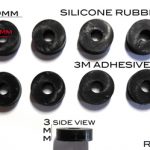 Silicone Rubber Feet 10mm(L) x 4mm(Hole) x 3mm(H) 8pcs Self Adhesive [RB255]