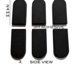 Silicone Rubber Feet 24mm(L) x 12mm(W) x 3mm(H) 6pcs Self Adhesive [RB256]