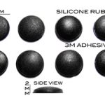 Silicone Rubber Feet 13mm(L) x 13mm(W) x 2mm(H) 8pcs Self Adhesive [RB259]