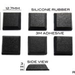 Silicone Rubber Feet 12.7mm(L) x 12.7mm(W) x 3mm(H) 6pcs Self Adhesive [RB261]