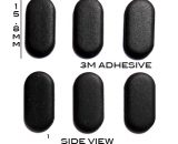 Silicone Rubber Feet 15.8mm(L) x 7.8mm(W) x 1.7(H) 6pcs Self Adhesive [RB264]