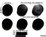 Silicone Rubber Feet 16mm(L) x 16mm(W) x 4mm(H) 6pcs Self Adhesive [RB268]