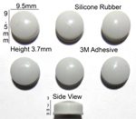 Silicone Rubber Foot 9.5mm(L)x 9.5mm(W)x 3.7mm(H) Self Adhesive 6pcs  [RB26]