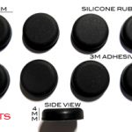 10 Sets of Silicone Rubber Feet 15.8mm(L) x 15.8mm(W) x 4mm(H) 8pcs Self Adhesive [RB270x10]