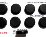 10 Sets of Silicone Rubber Feet 15.8mm(L) x 15.8mm(W) x 4mm(H) 8pcs Self Adhesive [RB270x10]