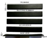 Silicone Rubber Feet 70.9mm(L) x 10.7mm(W) x 1mm(H) 4pcs Self Adhesive [RB271]