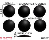 10 Sets of Silicone Rubber Feet 18mm(L) x 18mm(W) x 3mm(H) 6pcs Self Adhesive [RB272x10]