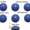Silicone Rubber Feet 9.7mm(L)x 9.7mm(W)x 3.3mm(H)  Self Adhesive 6pcs [RB29]