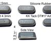 Silicone Rubber Feet 12.5mm(L)x 5mm(W)x 4.3mm(H) Self Adhesive 6pcs [RB30]