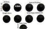 Rubber Feet 9.5mm(L)x 9.5mm(W)x 4mm(H) Self Adhesive 8pcs [RB32]