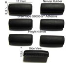 Rubber Feet 17.7mm(L)x 6.7mm(W)x 4.8mm(H) Self Adhesive 6pcs [RB37]