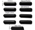 Rubber Feet 19.8mm(L)x 4.8mm(W)x 3.5mm(H) Self Adhesive 8pcs [RB38]
