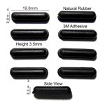 Rubber Feet 19.8mm(L)x 4.8mm(W)x 3.5mm(H) Self Adhesive 8pcs [RB38]
