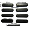Rubber Feet 19.8mm(L)x 4.8mm(W)x 1.5mm(H) Self Adhesive 8pcs [RB39]