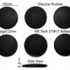 Silicone Rubber Feet Set 15mm(L)x 15mm(W)x 2mm(H)  Self Adhesive 6pcs [RB42]