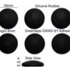 Silicone Rubber Feet 16mm(L)x 16mm(W)x 4mm(H) Self Adhesive 6pcs [RB45]