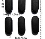 Rubber Feet 15mm(L)x 6mm(W)x 4.5mm(H) Self Adhesive 6pcs [RB46]