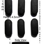 Rubber Feet 15mm(L)x 6mm(W)x 4.5mm(H) Self Adhesive 6pcs [RB46]