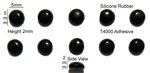 Silicone Rubber Feet 5mm(L)x 5mm(W)x 2mm(H) Self Adhesive 10pcs [RB4]