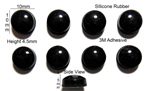 Silicone Rubber Feet Set 10mm(L)x 10mm(W)x 4.5mm(H) Self Adhesive 8pcs [RB50]