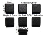 Silicone Rubber Feet  8mm(L)x 8mm(W)x 1.5mm(H) Self Adhesive 1pc [RB59x1]
