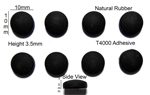 Rubber Feet 10mm(L)x 10mm(W)x 3.5mm(H) Self Adhesive 8pcs [RB5]