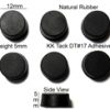 Rubber Feet Set 12mm(L)x 12mm(W)x 5mm(H) Self Adhesive 6pcs [RB63]