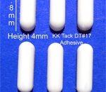 Silicone Rubber Feet 14.8mm(L)x 4.5mm(W)x 4mm(H) Self Adhesive 6pcs [RB68]