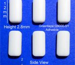 Silicone Rubber Feet 12mm(L)x 6mm(W)x 2.8mm(H) Self Adhesive 6pcs [RB69]