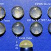 EPDM Rubber Feet 9.5mm(L)x 9.5mm(W)x 3.7mm(H) Self Adhesive 8pcs [RB76]