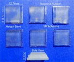 Isoprene Rubber Feet 12.7mm(L)x 12.7mm(W)x 3mm(H) Seld Adhesive 6pcs [RB77]