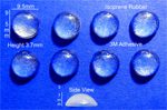 Isoprene Rubber Feet 9.5mm(L)x 9.5mm(W)x 3.7mm(H) Self Adhesive 8pcs [RB78]
