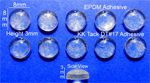 EPDM Rubber Feet 8mm(L)x 8mm(W)x 3mm(H) Self Adhesive 10pcs [RB82]