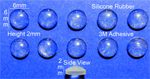 Silicone Rubber Feet 6mm(L)x 6mm(W)x 2mm(H) Self Adhesive 10pcs [RB84]