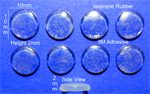Isoprene Rubber Feet 10mm(L)x 10mm(W)x 2mm(H) Self Adhesive 8pcs [RB85]