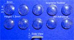 Isoprene Rubber Feet 8mm(L)x 8mm(W)x 1.5mm(H) Self Adhesive 10pcs [RB86]