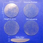Silicone Rubber Feet 20mm(L)x 20mm(W)x 0.5mm(H) Self Adhesive 4pcs [RB94]