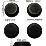 Rubber Feet 19mm(L)x 19mm(W)x 4mm(H) Self Adhesive 4pcs [RB9]