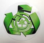 Recycle Symbol Sticker 50mm [719]