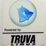 Powered by TRUVA Linux Sticker 19 x 24mm [486]